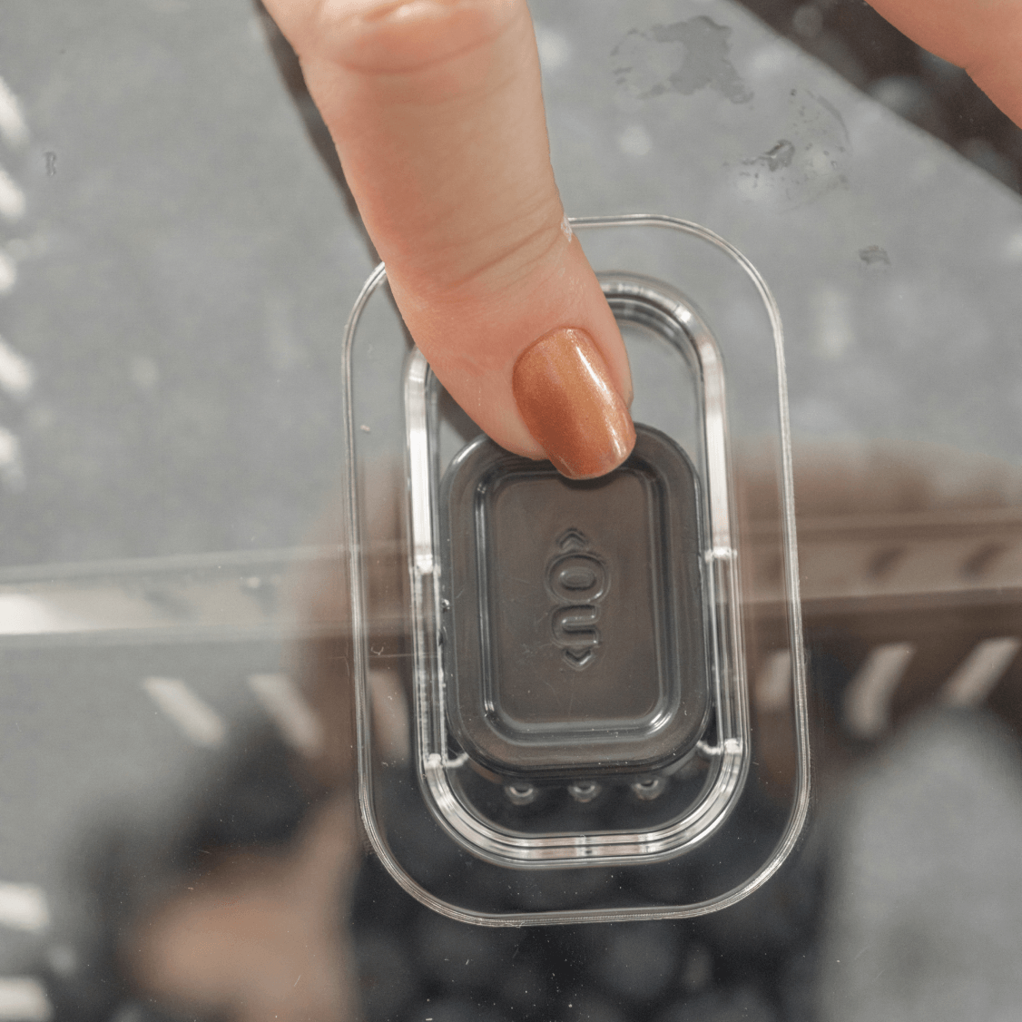 Organizador de geladeira com tampa Ou 2,2L Linha Clear Fresh