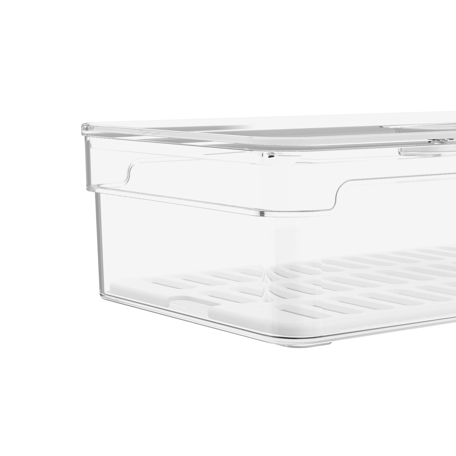 Organizador de geladeira com tampa Ou 2,8L Linha Clear Fresh