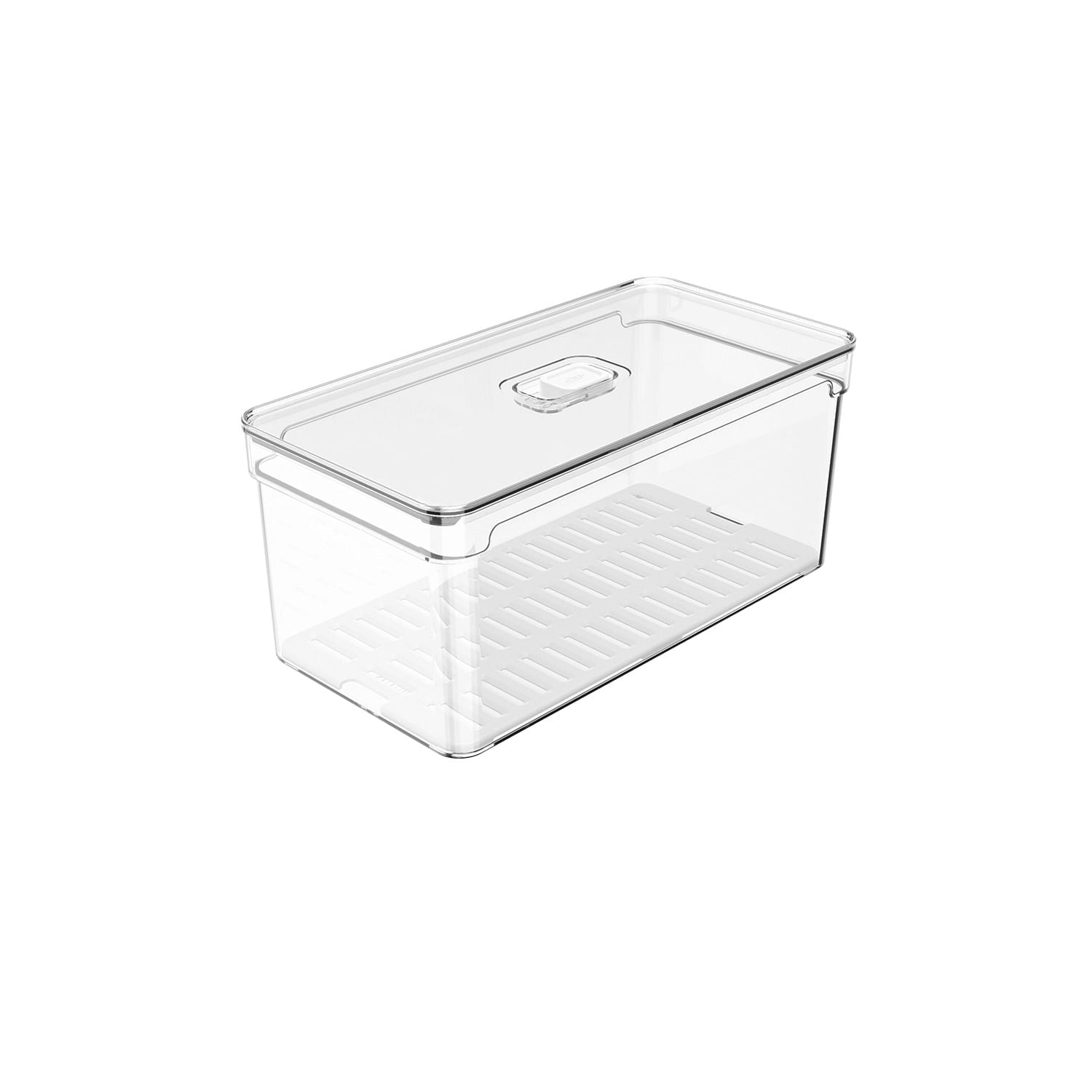 Organizador de geladeira com tampa Ou 5L Linha Clear Fresh