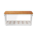 Organizador de ovos com tampa de bambu Ou 36un Linha Clear Fresh