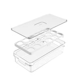 Organizador de ovos com tampa Ou 18un Linha Clear Fresh