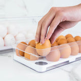 Organizador de ovos com tampa Ou 18un Linha Clear Fresh