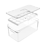Organizador de ovos com tampa Ou 36un Linha Clear Fresh
