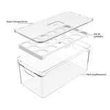 Organizador de ovos com tampa Ou 36un Linha Clear Fresh
