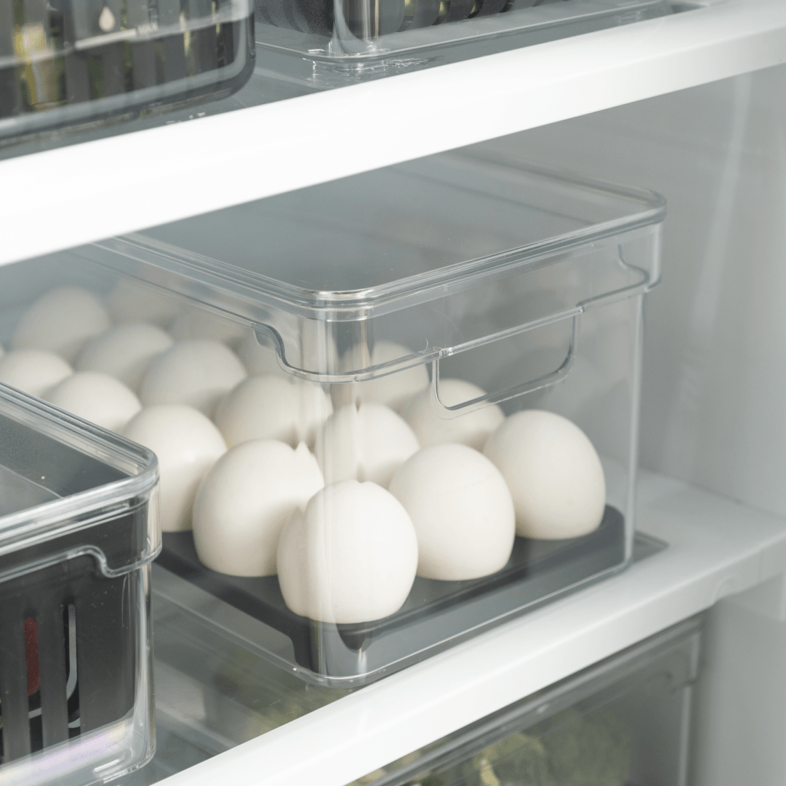 Organizador de ovos com tampa Ou 36un Linha Clear Fresh