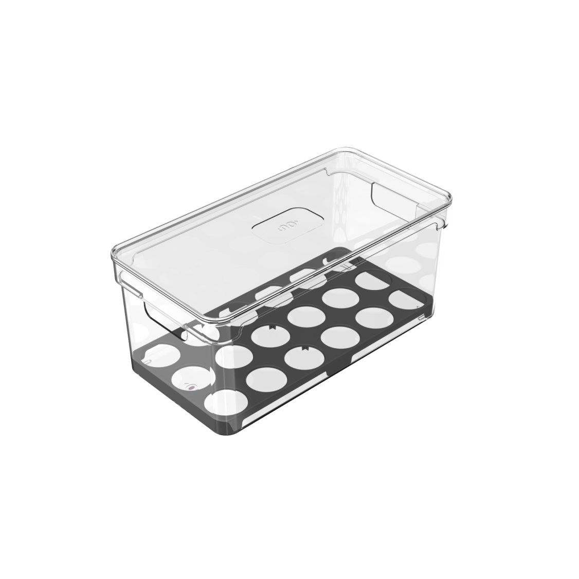 Organizador de ovos com tampa Ou 36un Linha Clear Fresh