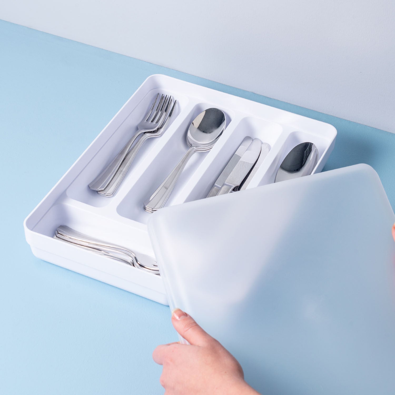 Organizador de talheres com tampa Ou Linha Logic