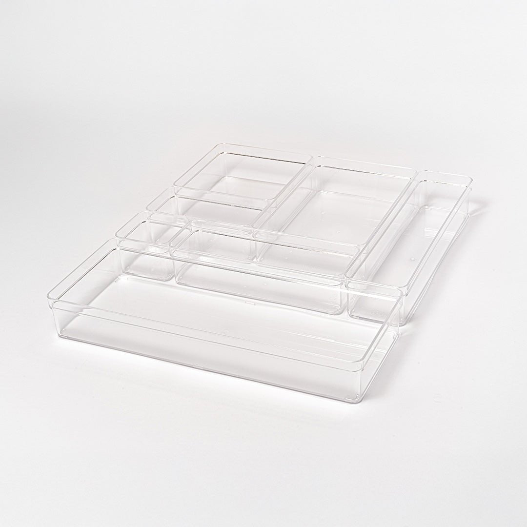 Organizador de Talheres Ou 5 Seções Linha Clear Gavetas
