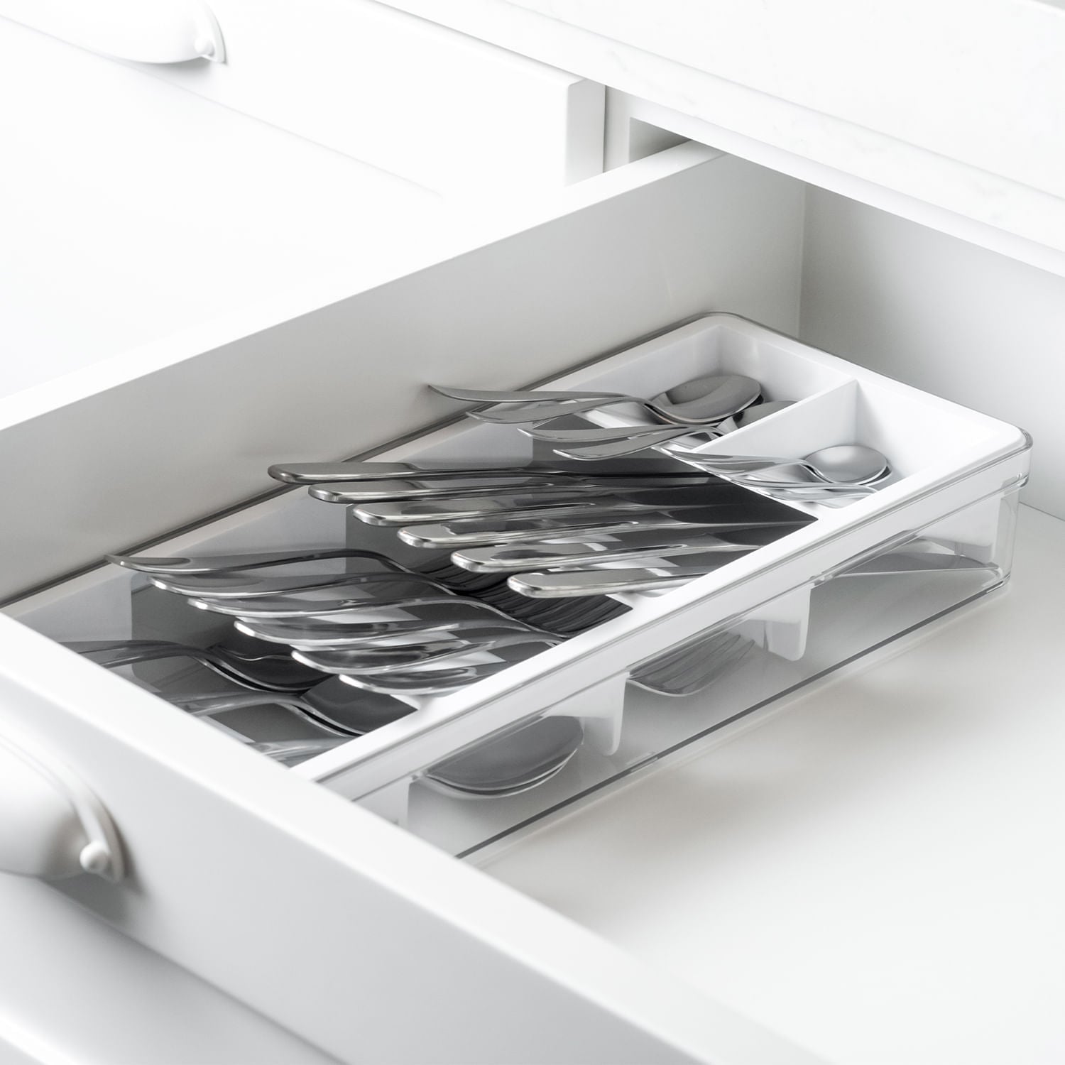 Organizador de talheres Ou Linha Clear Gavetas