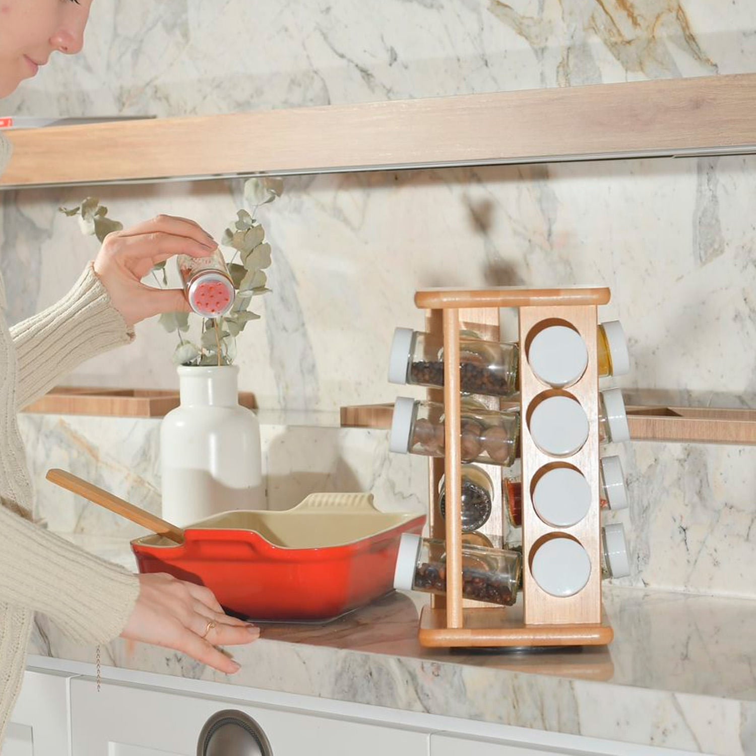 Organizador de temperos giratório Ou 17 peças Linha Keep