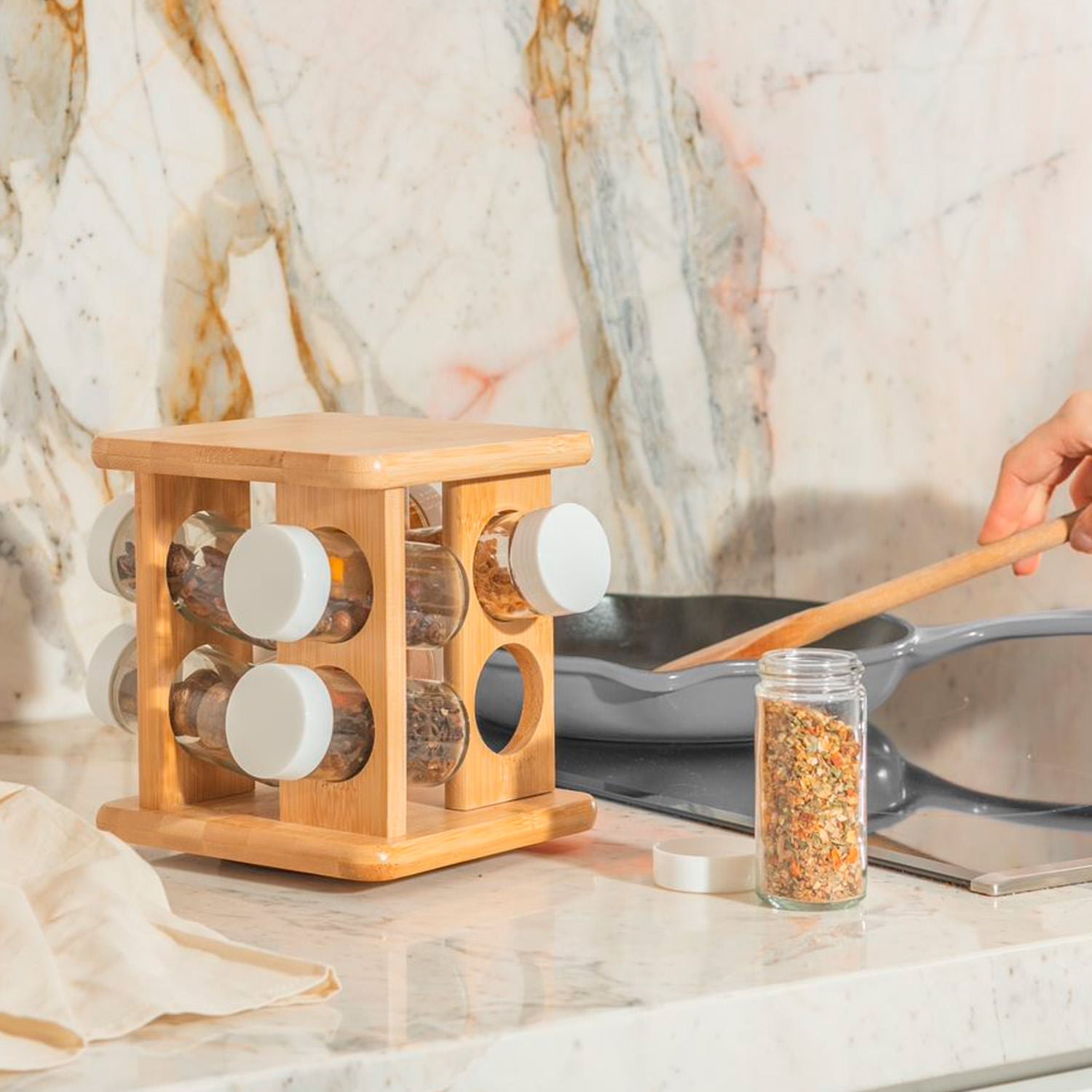 Organizador de temperos giratório Ou 9 peças Linha Keep