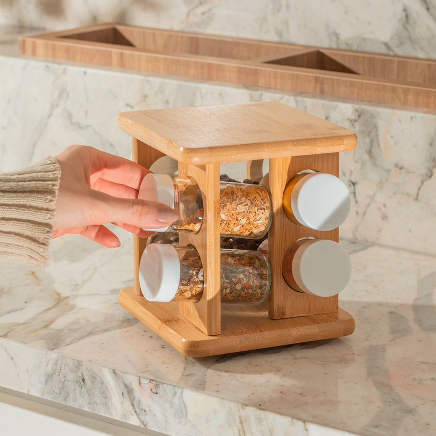 Organizador de temperos giratório Ou 9 peças Linha Keep