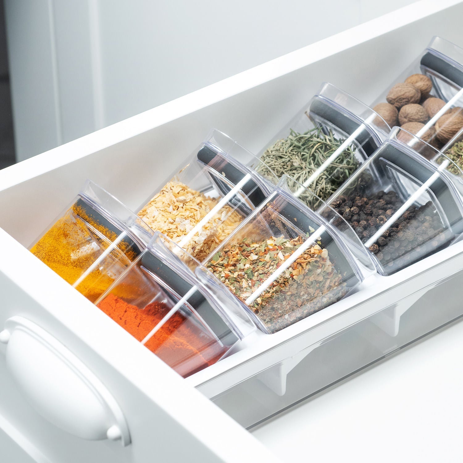 Organizador de temperos Ou 9 peças Linha Clear Gavetas