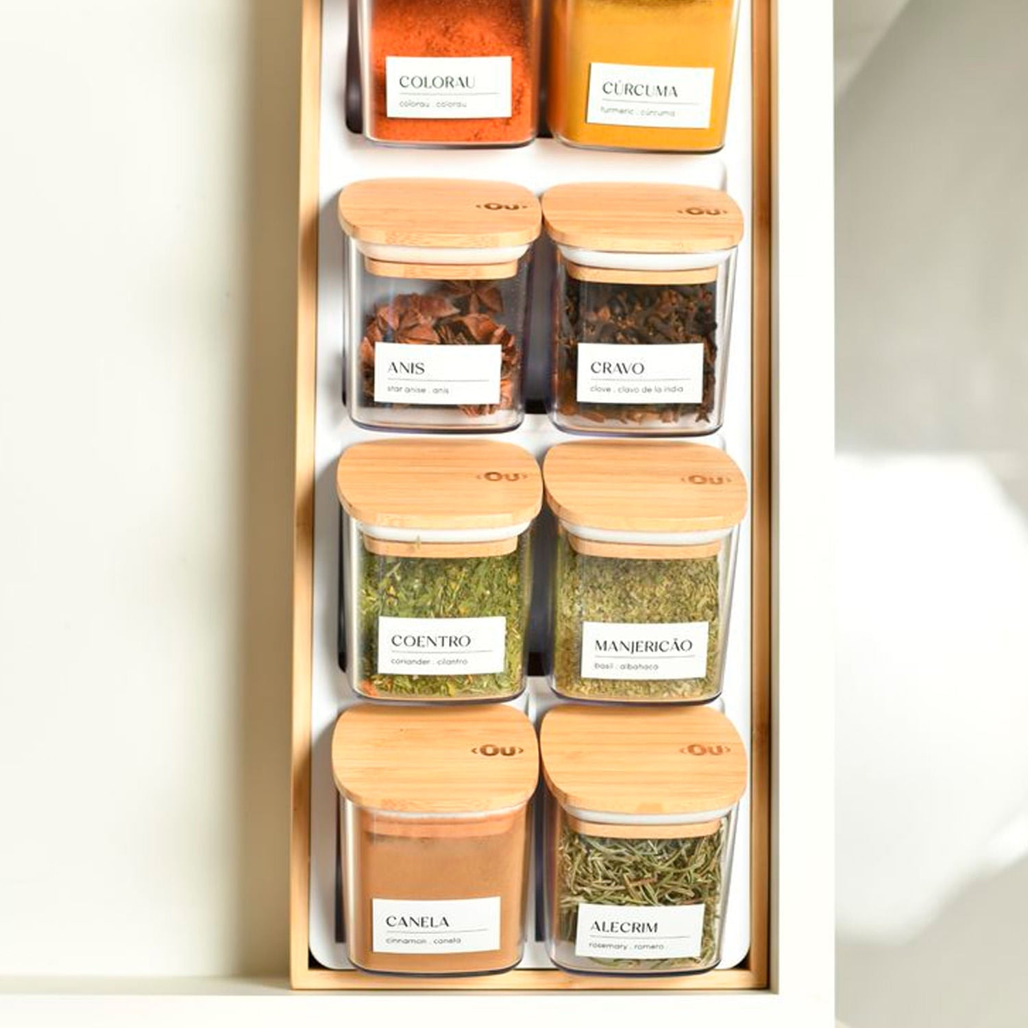 Organizador de temperos Ou 9 peças Linha Keep