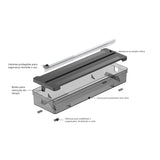 Organizador e cortador de rolos duplo Ou Linha Clear Gavetas