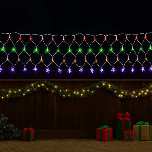 Pisca Pisca Rede Com Estrelas 120 Lâmpadas Colorido U / UNICA