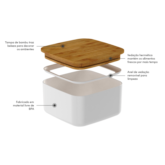 Pote hermético maxxi Ou 1L Linha Keep