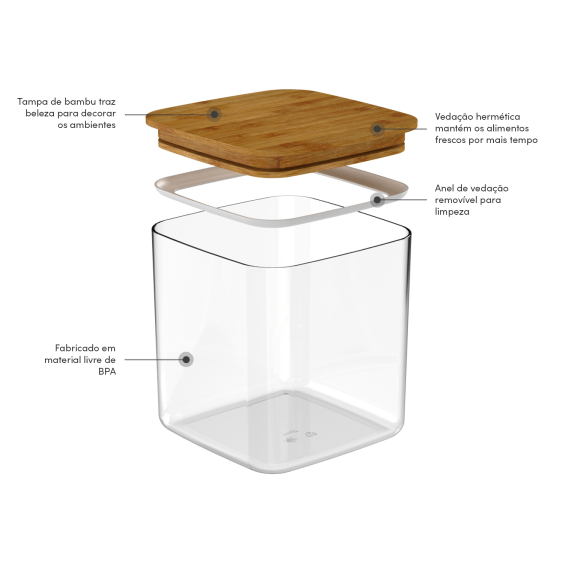 Pote hermético maxxi Ou 2,3L Linha Keep