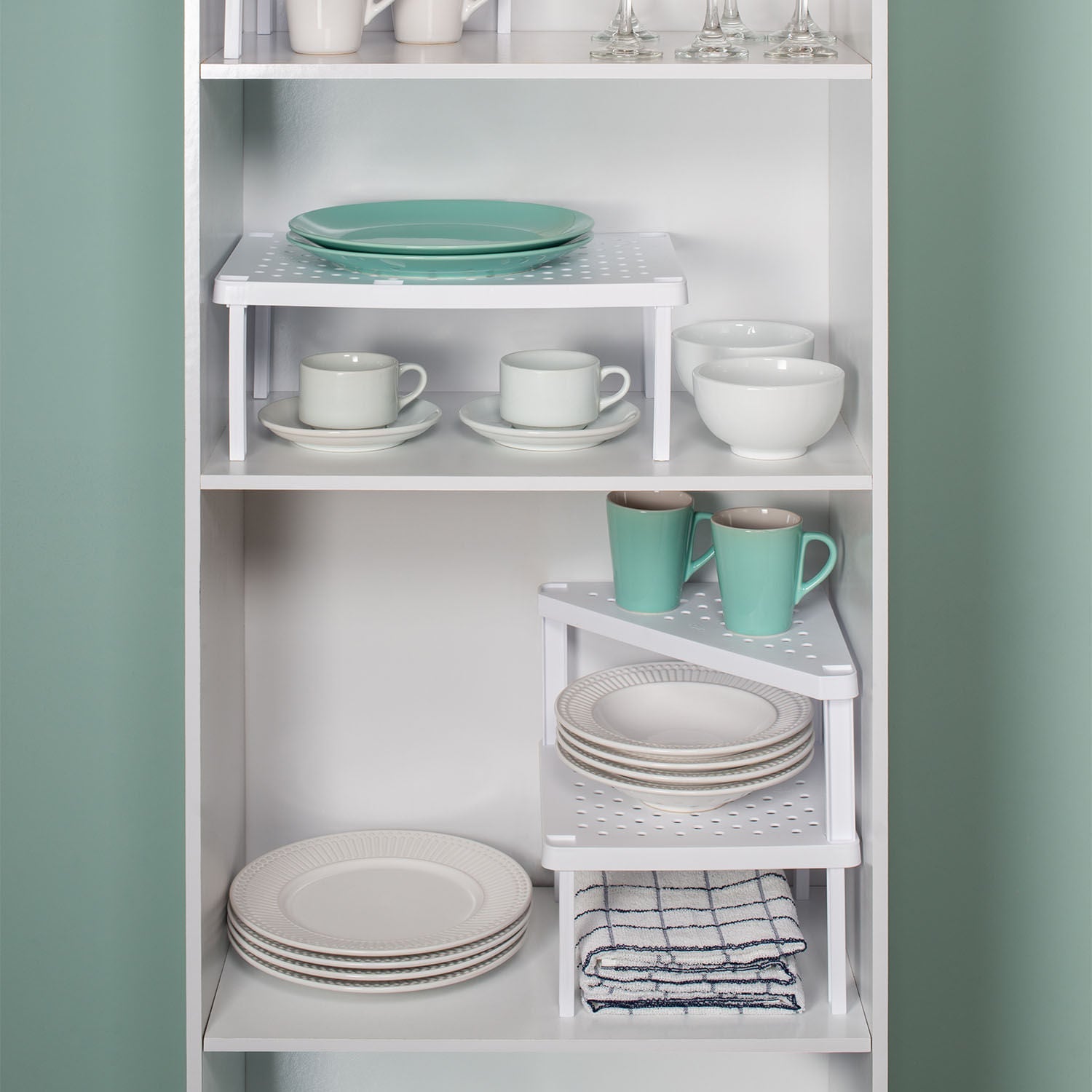 Prateleira organizadora de armários quadrada Ou Linha Level