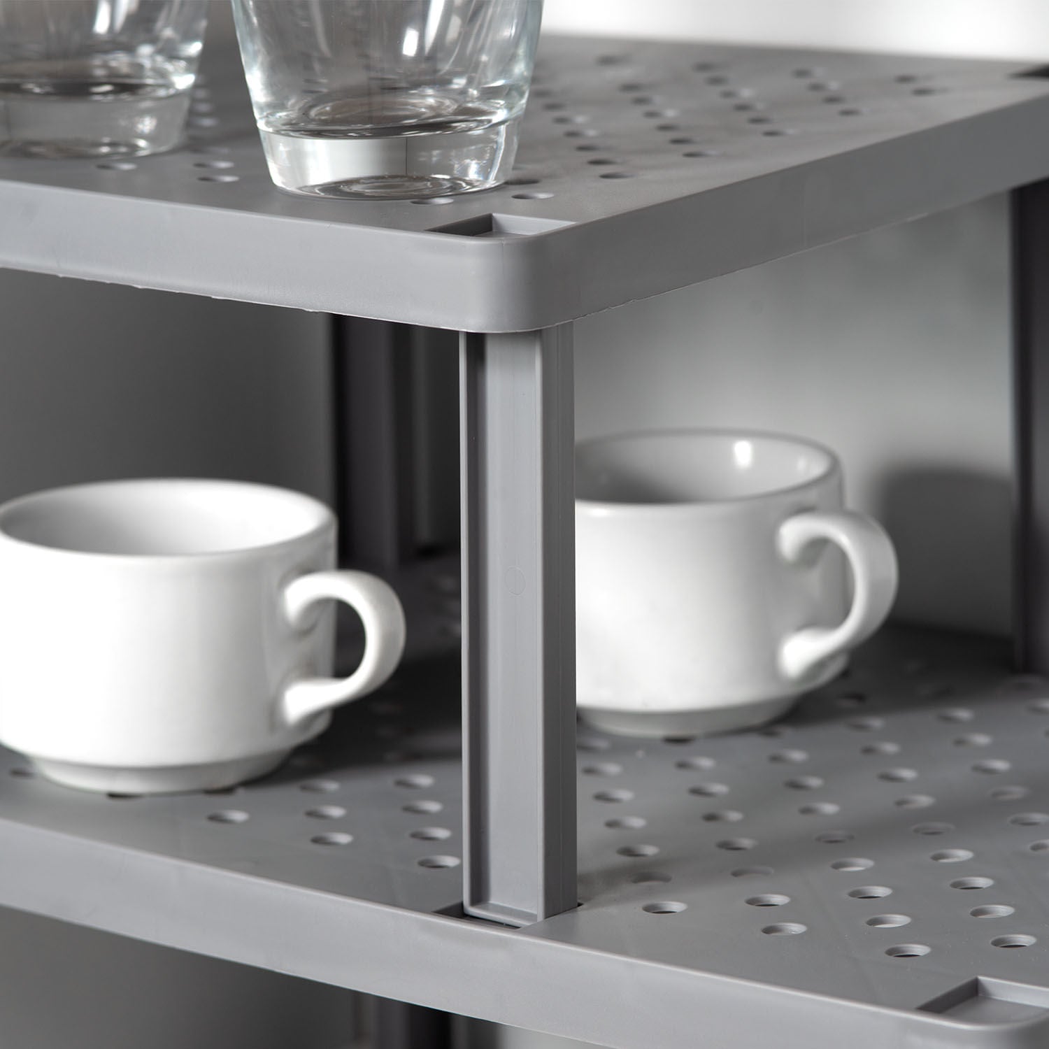 Prateleira organizadora de armários quadrada Ou Linha Level