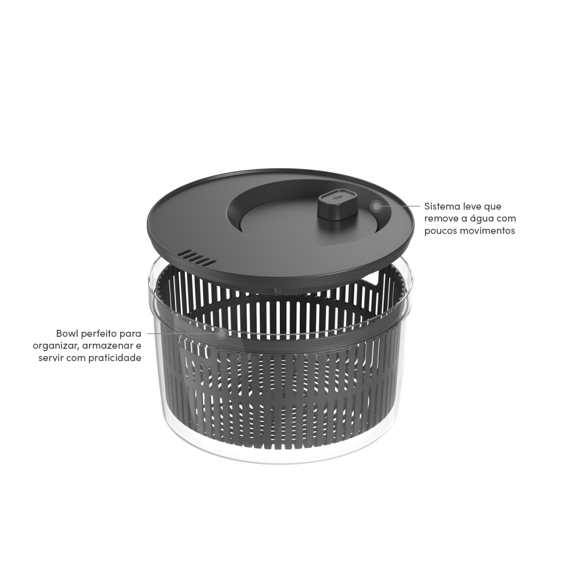 Secador de saladas Ou 5,5L Linha Clear Fresh