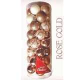 40 Bolas De Natal 5cm Sortidas Master Christmas Vermelha/rose