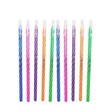 Kit 10 Canetas Esferográficas Wow 0.7mm Coloridas Branco Escolar Escritório Leo&Leo