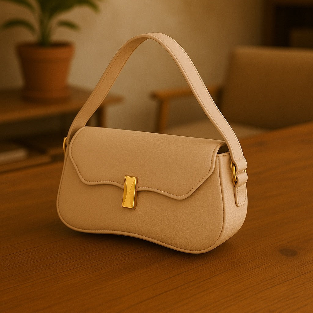 Bolsa Transversal Feminina Meia Lua Marrom