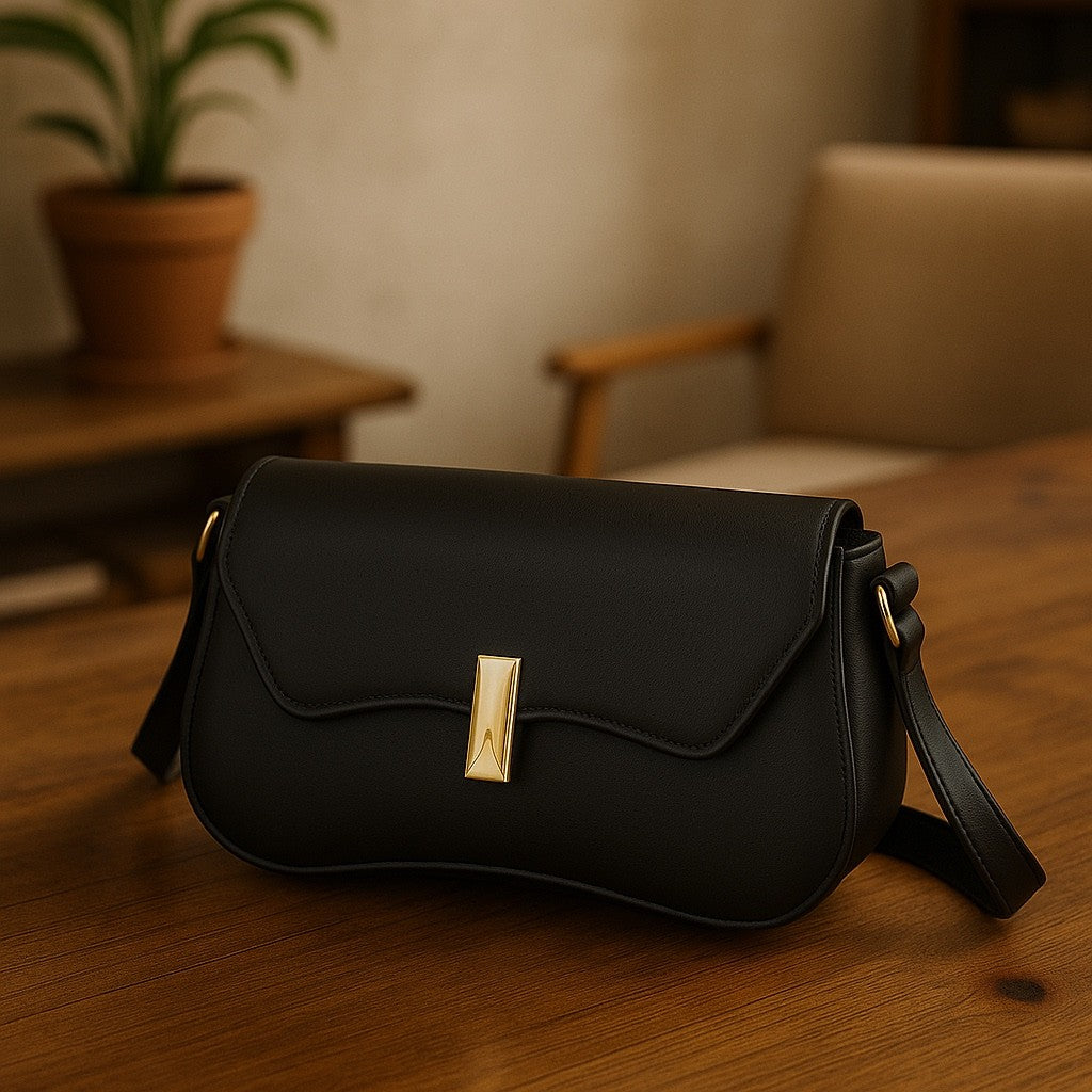 Bolsa Transversal Feminina Meia Lua Marrom