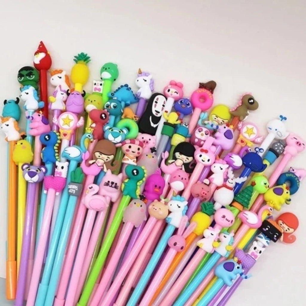 Kit 12 Canetas De Personagem Divesos Cores Pronto a Envio