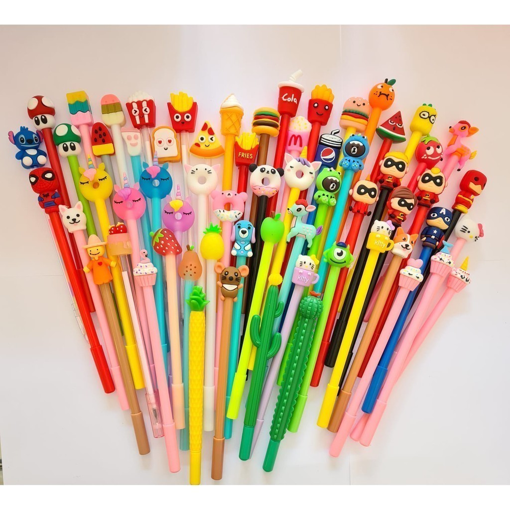 Kit 12 Canetas De Personagem Divesos Cores Pronto a Envio