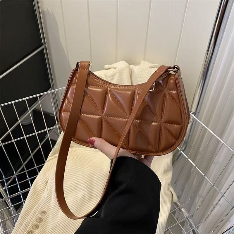 Nova bolsa de ombro casual retrô, tendência da moda, bolsa de axila ming