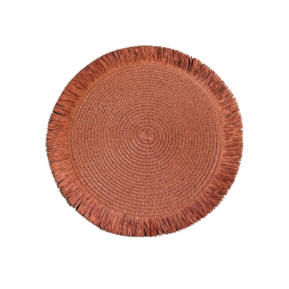 Sousplat Palha com Franjas- Várias Cores