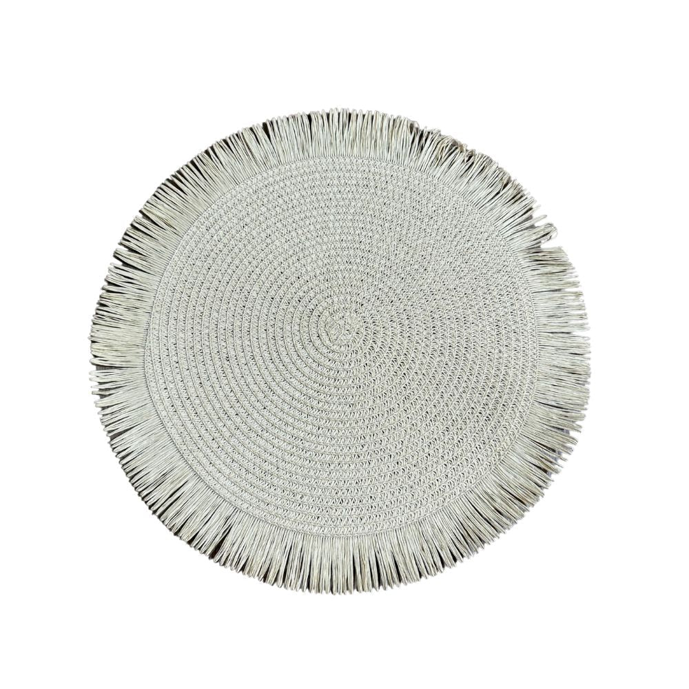 Sousplat Palha com Franjas- Várias Cores