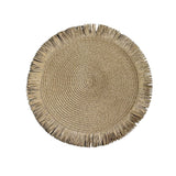 Sousplat Palha com Franjas- Várias Cores