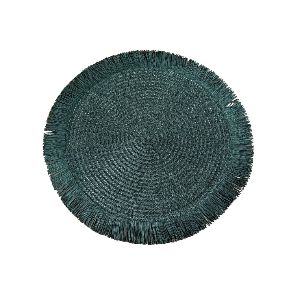 Sousplat Palha com Franjas- Várias Cores