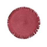 Sousplat Palha com Franjas- Várias Cores