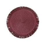 Sousplat Palha com Franjas- Várias Cores