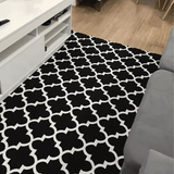 Tapete Euphoria AntiDerrapante - Preto/Branco
