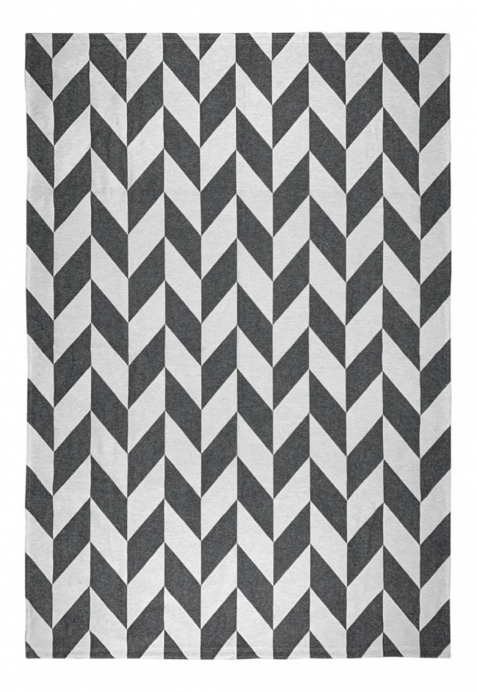 Tapete Alegria AntiDerrapante - Cinza/Branco