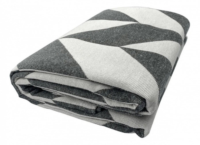 Tapete Alegria AntiDerrapante - Cinza/Branco