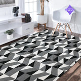 Tapete Eros AntiDerrapante - Preto/Cinza