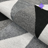 Tapete Eros AntiDerrapante - Preto/Cinza