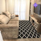 Tapete Euphoria AntiDerrapante - Preto/Branco