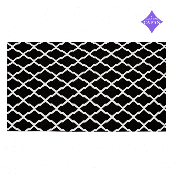 Tapete Euphoria AntiDerrapante - Preto/Branco