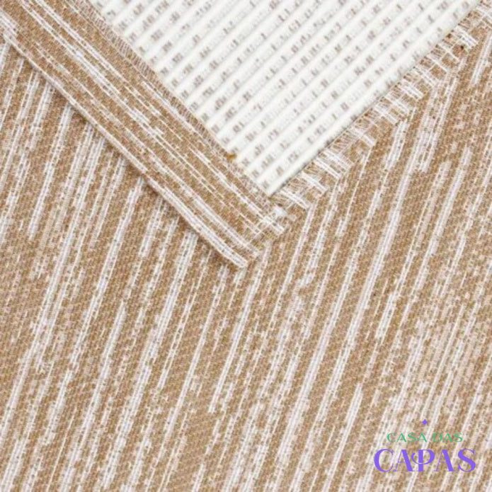 Tapete Mesclado AntiDerrapante - Bege/Branco