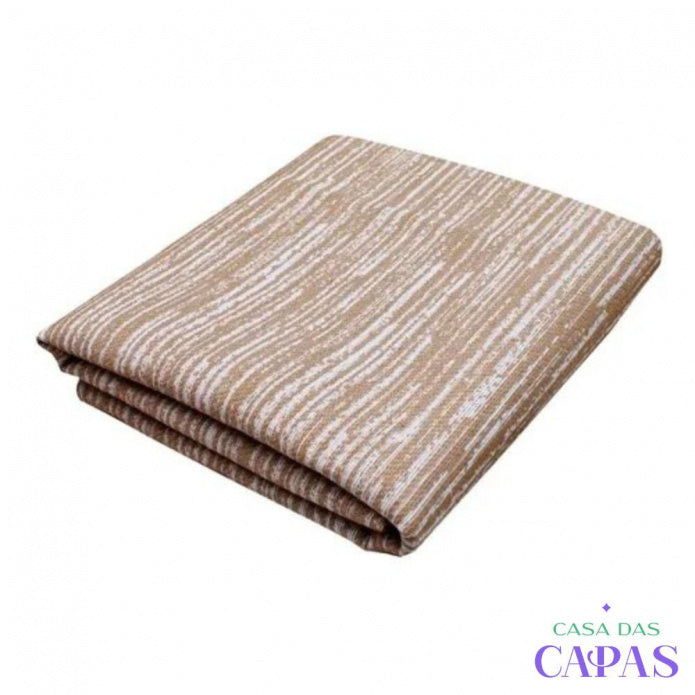 Tapete Mesclado AntiDerrapante - Bege/Branco