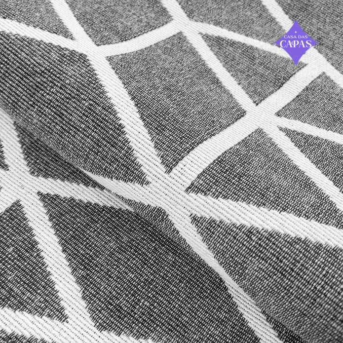 Tapete Spirit AntiDerrapante - Cinza/Branco