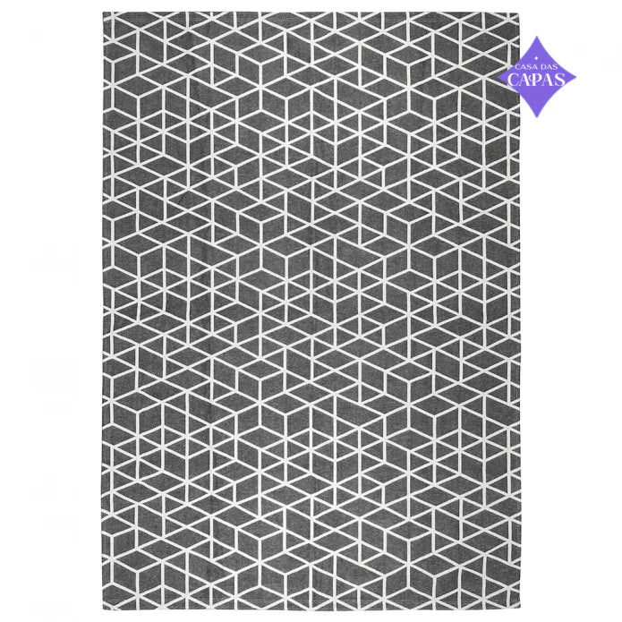 Tapete Spirit AntiDerrapante - Cinza/Branco
