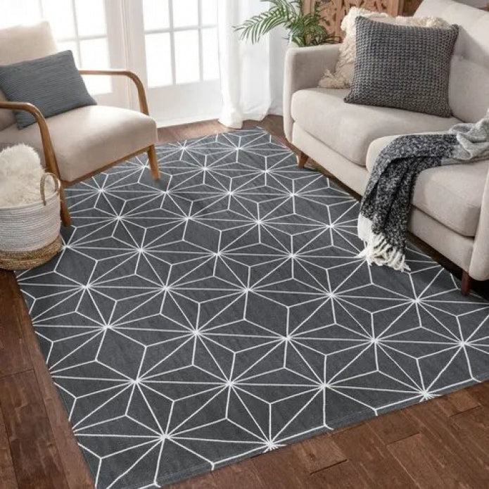 Tapete Stella AntiDerrapante - Cinza